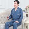 100% Pure Cotton Pajamas Men's Long-sleeved Spring and Autumn Korean Version Plaid Casual Large-size Winter Men's Loungewear Suit