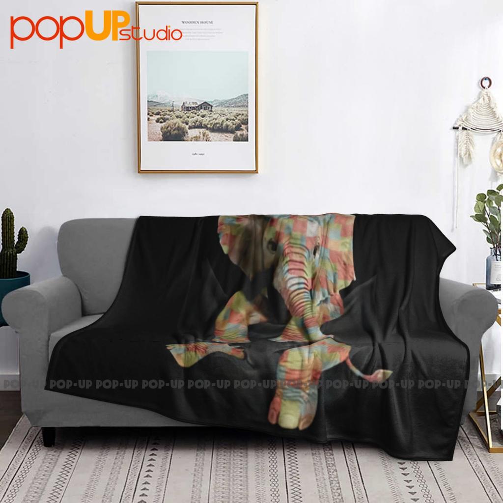 Cute Elephant Inside Pocket Elephant Lovers Ultra-Soft Blanket Quilt Winter Sofa Cover Bed Covers