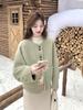 2025 New Korean Style Women's Short Wool Coat: Double-Sided Fragrance Style with Round Neck