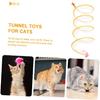 YARNOW Interactive Cat Tunnel Collapsible Shaped Kitten Plaything with Feather Mouse Fun Indoor Activity for Cats and Kittens Strengthens Exercise