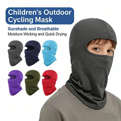 Children Balaclava Cap Breathable Sunshade Full Face Neck Cover Cooling Outdoor Sport Riding Helmet Lining Scooter Face Cover