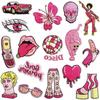 High Heels Dancer Embroidery Cloth Sticker Cartoon Diba Sports Car Patch Sticker Leopard Print Banana Mouth Computer Embroidery Chapter Boy