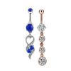 New Arrival 7pcs Set Zircon Navel Ring Navel Buckle Piercing Jewelry