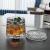 OLOEY Crystal Rotating Whiskey Glasses (Set of 2)
