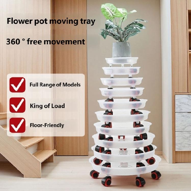 High Capacity Plant Cart Garden Container Tray With Smooth Rolling Wheels Support Large Heavy Decorative Pots