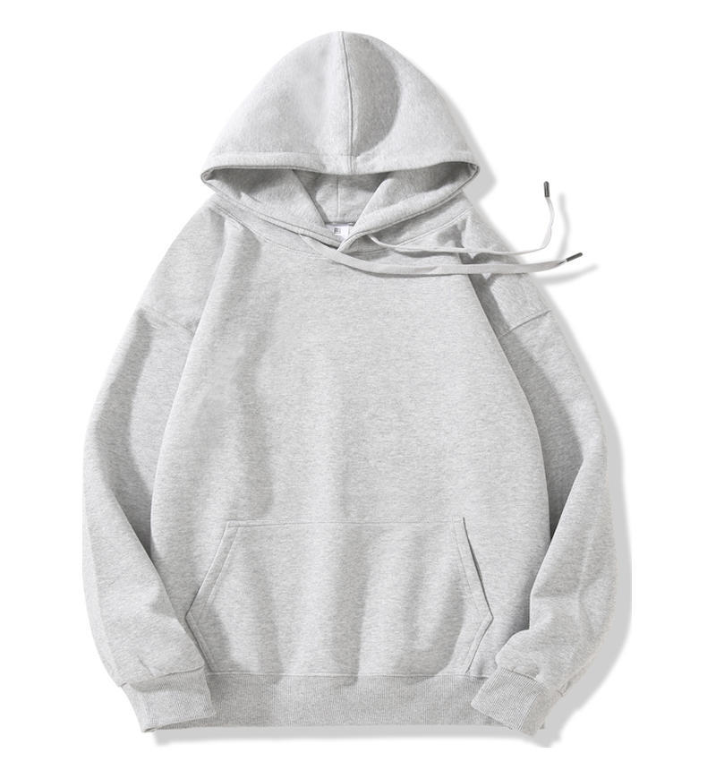 

Silver Fox Fleece Lined Hoodie Long Sleeve Drop Shoulder Hooded Sweatshirt Loose Fit Fall Winter Fashion Men s Youth Trend Fleece Lined 2XL