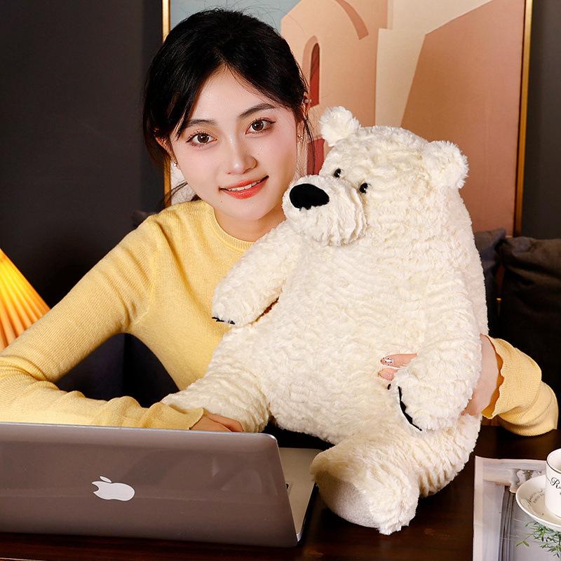 Simulation White Polar Bear Doll Plush Toy Bear Hug Bear Doll Children Sleep Soothing Doll