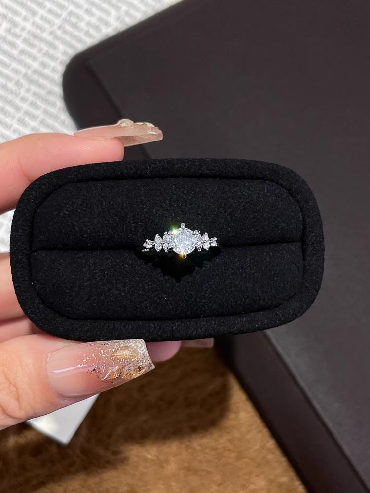 Women s French Light Luxury Zircon Open Ring - Elegant & Versatile Design