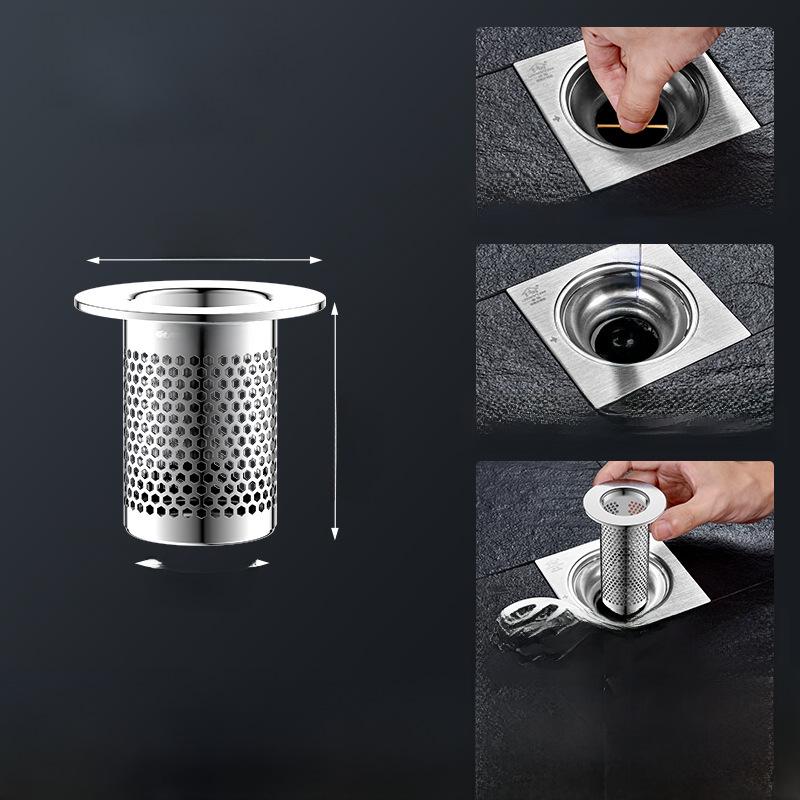 Bonde d'évier pop-up avec filtre à mailles et bouchon anti-odeurs