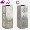 Solar LED Path Light 2 Pcs Silver Stainless Steel