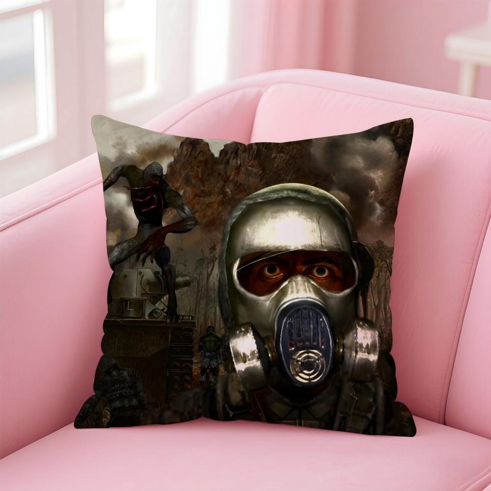 game survival SSTALKER 2 Heart of CChornoby Cushion Cover Pillow Case Soft Friendly Fabric Concealed Zipper