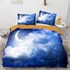 Starry Sky Duvet Cover Twin Size Universe Decor Twin Bedding Set Microfiber Outer Space Theme Milky Way Galaxy Comforter Cover
