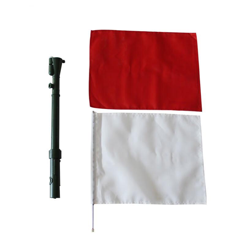 Multifunctional Red & White Command Signal Flag Kit