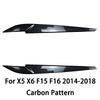 2 Stück Auto Scheinwerfer Lampe Augenbrauen Abdeckung Zierleisten Aufkleber Für X5 X6 F15 F16 2014-2018 Glänzend Schwarz Auto Augenlider Deckel ABS Carbon