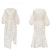Neo-Chinese Style Jacquard and Frog Button Dress Set for Women Including a Long Waist-cinching Dress Temperament and a Cardigan Two-piece Set