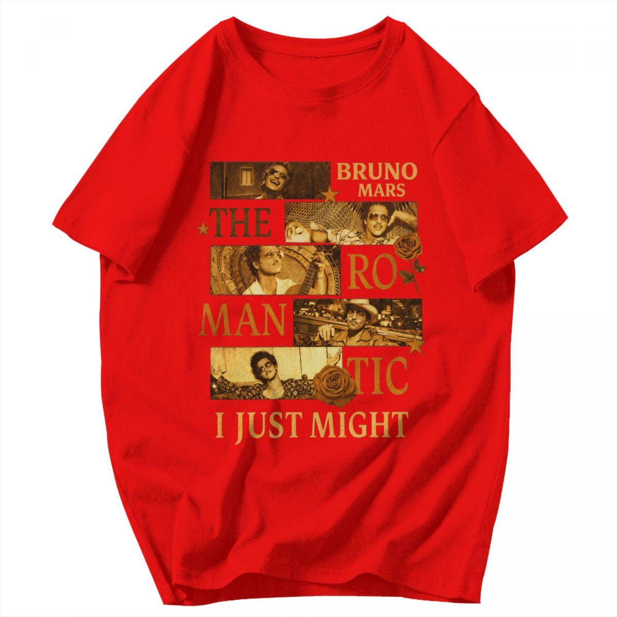 Men T Shirt Bruno Mars The Romantic Tour 2026 Album Tour Trending Gifts Y2K Graphic Short Sleeve Unisex Clothing T Shirts S