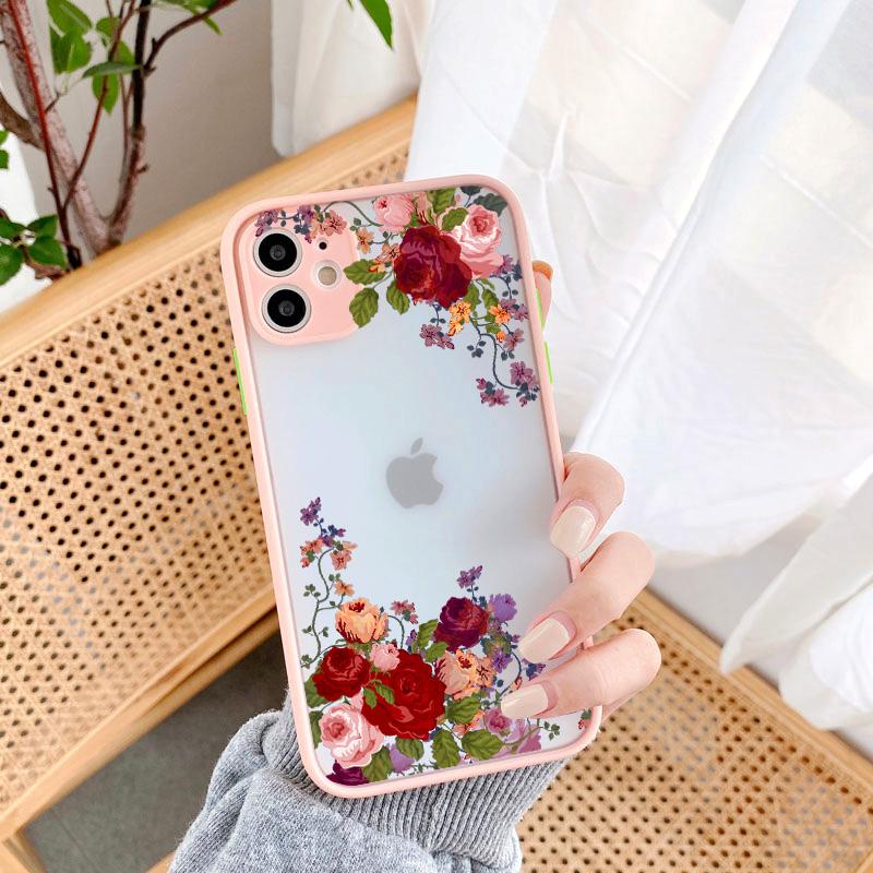 Retro Spring Bloom Flowers Phone Case For iPhone 15 14 7 8 Plus SE2 15 14 12 11 13 Pro Max X XR XS Hard Shockproof Back Cover