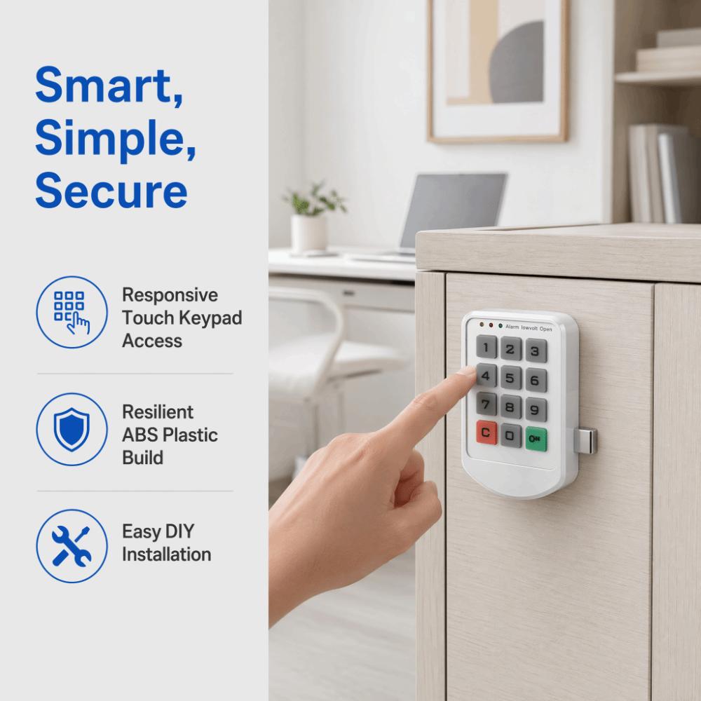 Keyless Digital Button Lock Low Power Password Lock Smart Cabinet Lock Home Security