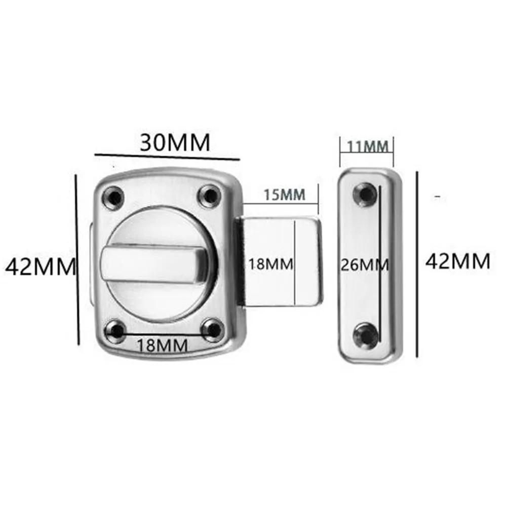 Anti-Theft Door Lock Buckles Cast Metal Hook Door Latch Toilet Doors Gate Lock Bolts for Hotel Bathroom Sliding Door