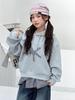 Girls' Plaid Patchwork Hooded Sweatshirt: 2026 Autumn Style for Middle and Older Children - Faux Two-Piece Long-Sleeve Top