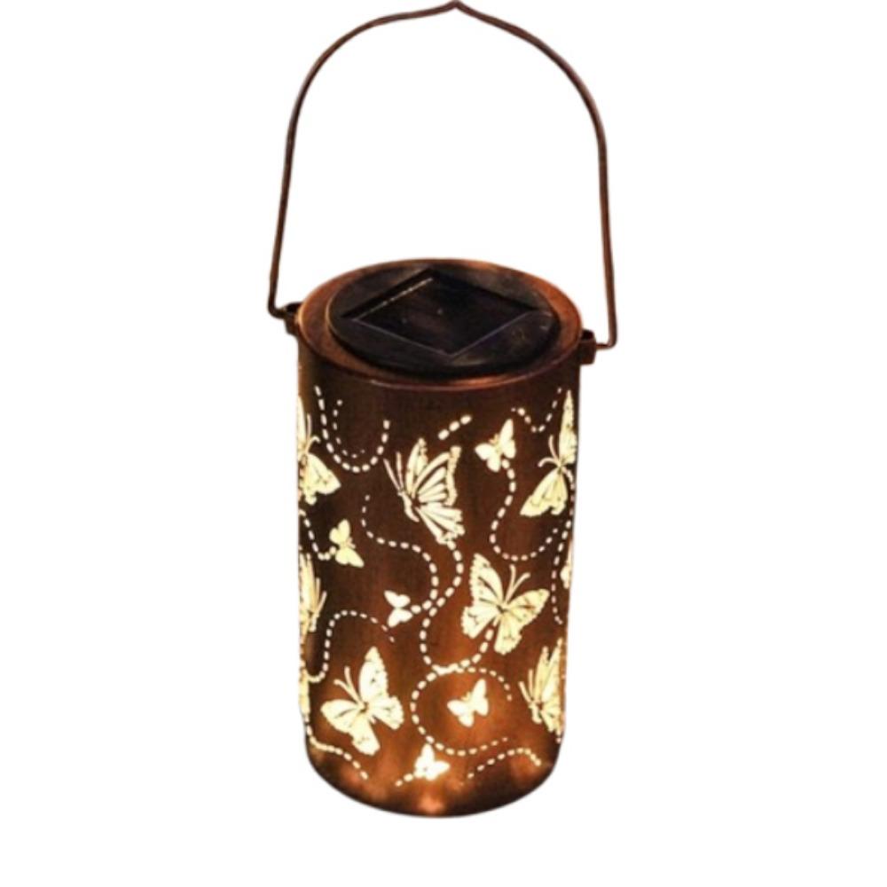 Butterfly/Flower Hanging  Solar Lanterns Solar Powered Wind Chime Hanging Lamp  Home Decoration
