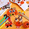 Sumind 24 Sets Fall Leaves Ornaments Decorations Autumn Fall Craft Kit for Kids Sets Owl Cutouts DIY Fun Pumpkin Owl Decoration Home Activities for