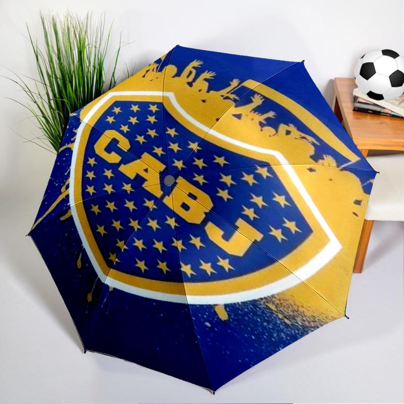 Boca Football Club Printed Automatic Umbrella, 8-Frame for Travel, Camping, Casual Umbrella, Essential Gift for for Family and Friends