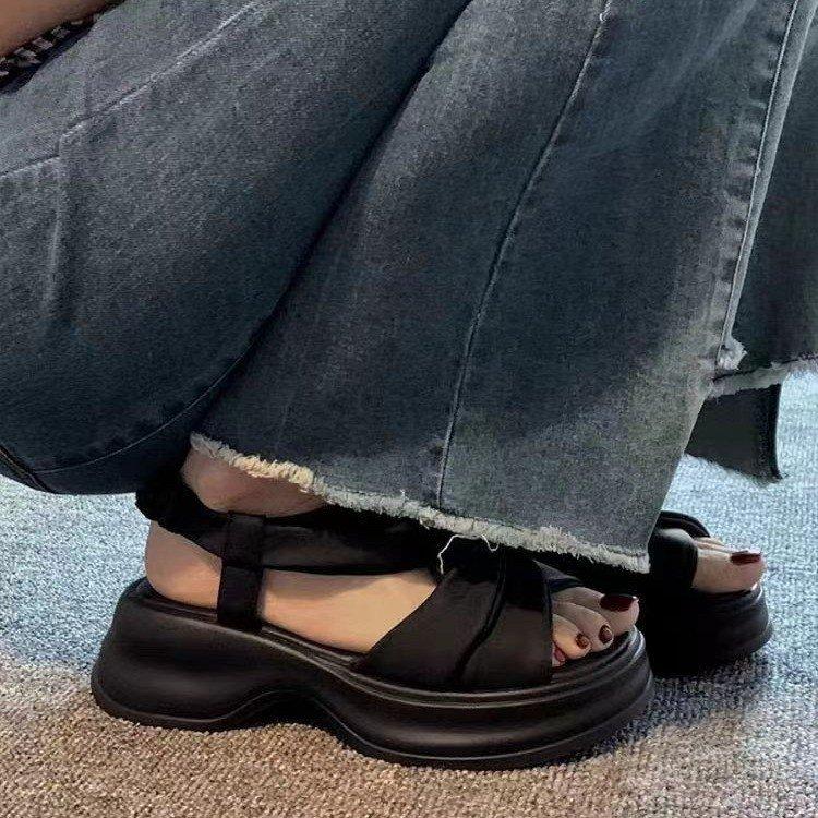 Sports sandals outer wear summer new high-end thick-soled casual skirt beach Roman shoes