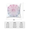 Alison Wonderland Mandal Square Pillowcase Pillow Cover Cushion Decor Comfort Throw Pillow for Home Living Room