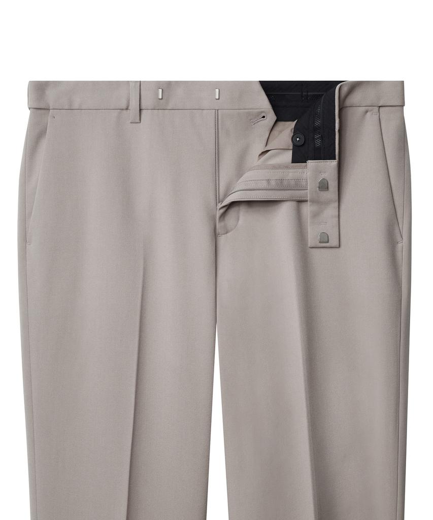 MUSINSA STANDARD Semi-Wide Slit Hidden Banding Slacks [Light Beige]