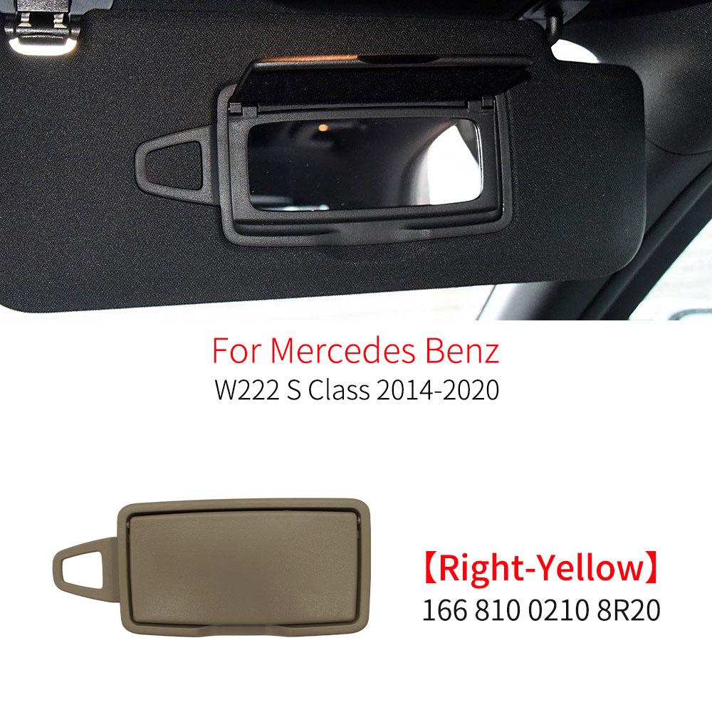 Car Interior Front Sun Shade Visor Makeup Cosmetic Mirror Cover For Mercedes Benz S Class W222 2014- S300 S320 S350 S400