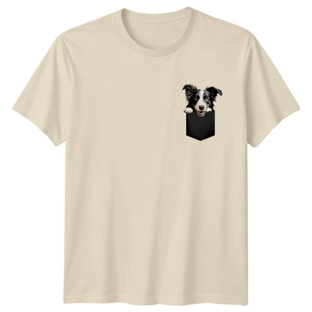 Border Collie Dog Pocket Animals Unisexs TShirt Unisexs Tee Graphic Shirt