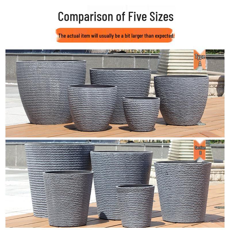 Nordic Style Thickened Plastic Imitation Stone & Ceramic Planter