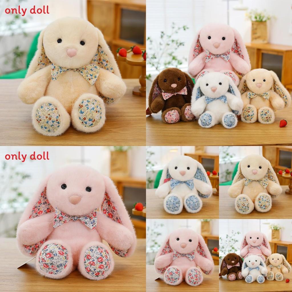 Cute Floral Design Cartoon Rabbit Plush Doll Toy For Children Kids Gift