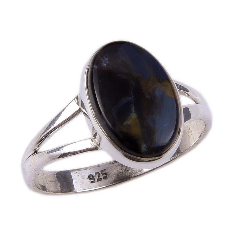 Natural Pietersite Gemstone Handmade 925 Solid Sterling Silver Ring Size 7 l8r95