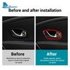 Real Soft Carbon Fiber Sticker For Renault Megane RS 2009 2010 2011 2012 2013 2014 LHD RHD Inner Door Handle Frame Interior Trim
