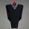 Brand Autumn/Winter Middle-aged Men's Two-in-One Casual Wool Sweater - Thick Dad Style with Shirt Collar