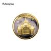 Golden Stpetersburg Cathedral Gate Totem Relief Walking Cane Fashion Walking Stick Gentleman Crosier Knob Walking Stick 93cm