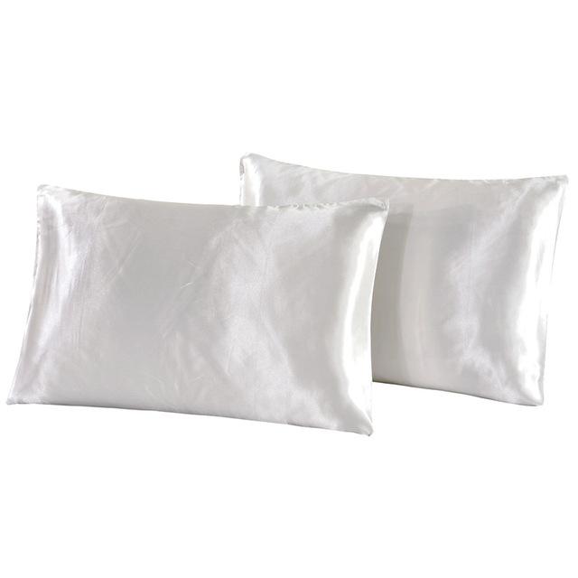 Simple Imitated Silky Fabric Satin Summer Pillowcase Direct Selling Pillow Cover For Hair With Hidden
