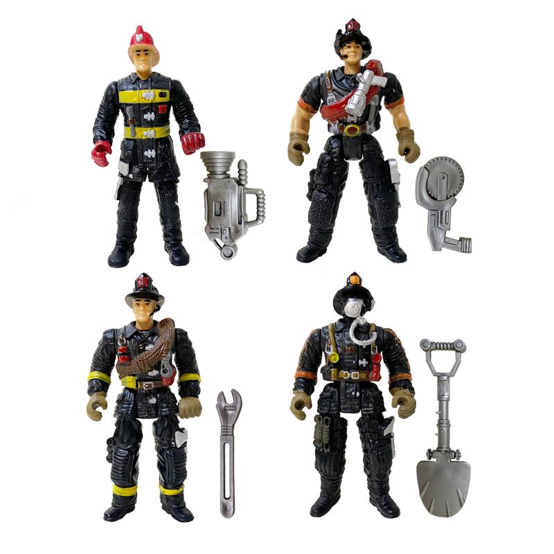 4inch Army Men Special Forces Soldiers Fireman Action Figures Playset Military Modle Toys For Kid Boy Christmas Lovely Gifts