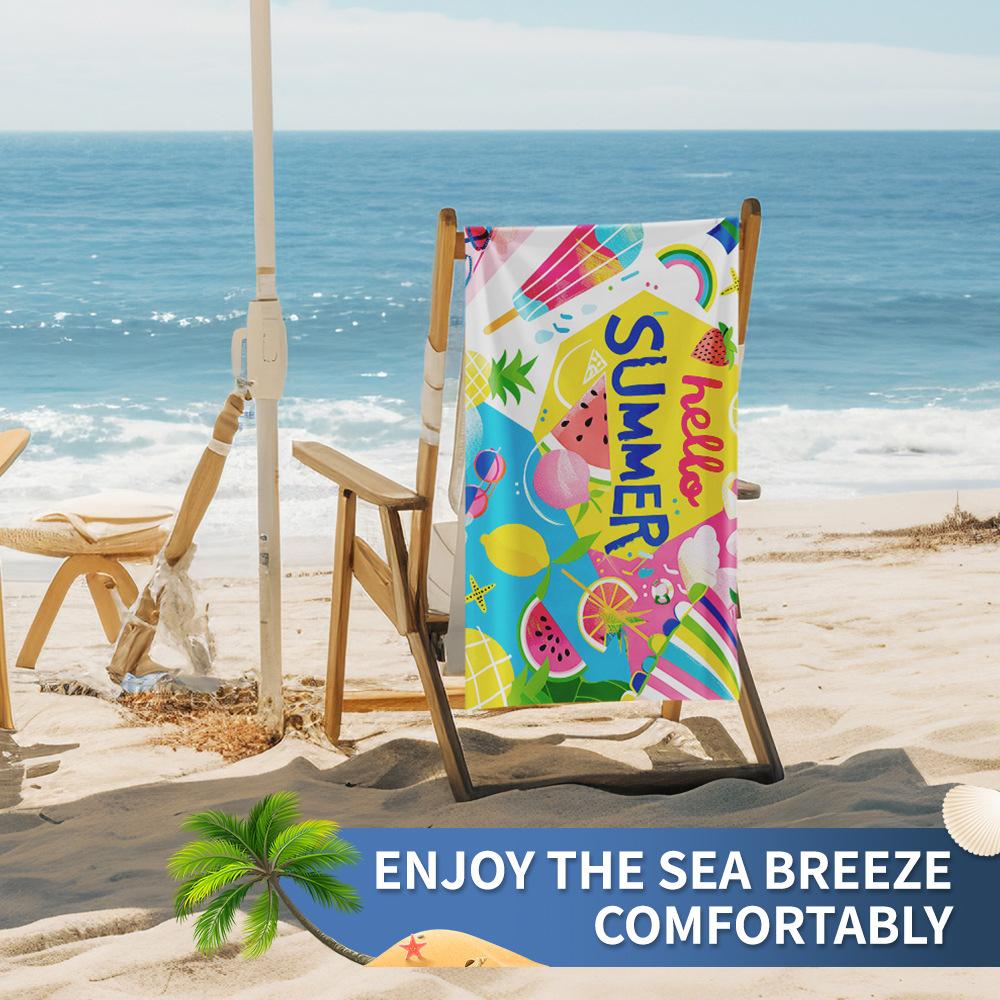 New, Double-sided Velvet Beach Towel, Support Surf Towel, Sports Towel.