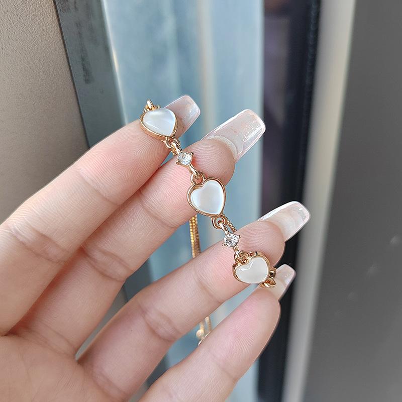 Elegant Inlaid Rhinestone Korean Bracelets Gold Colour Flower Charm Bracelet For Women Fashion Jewelry Accessories Party