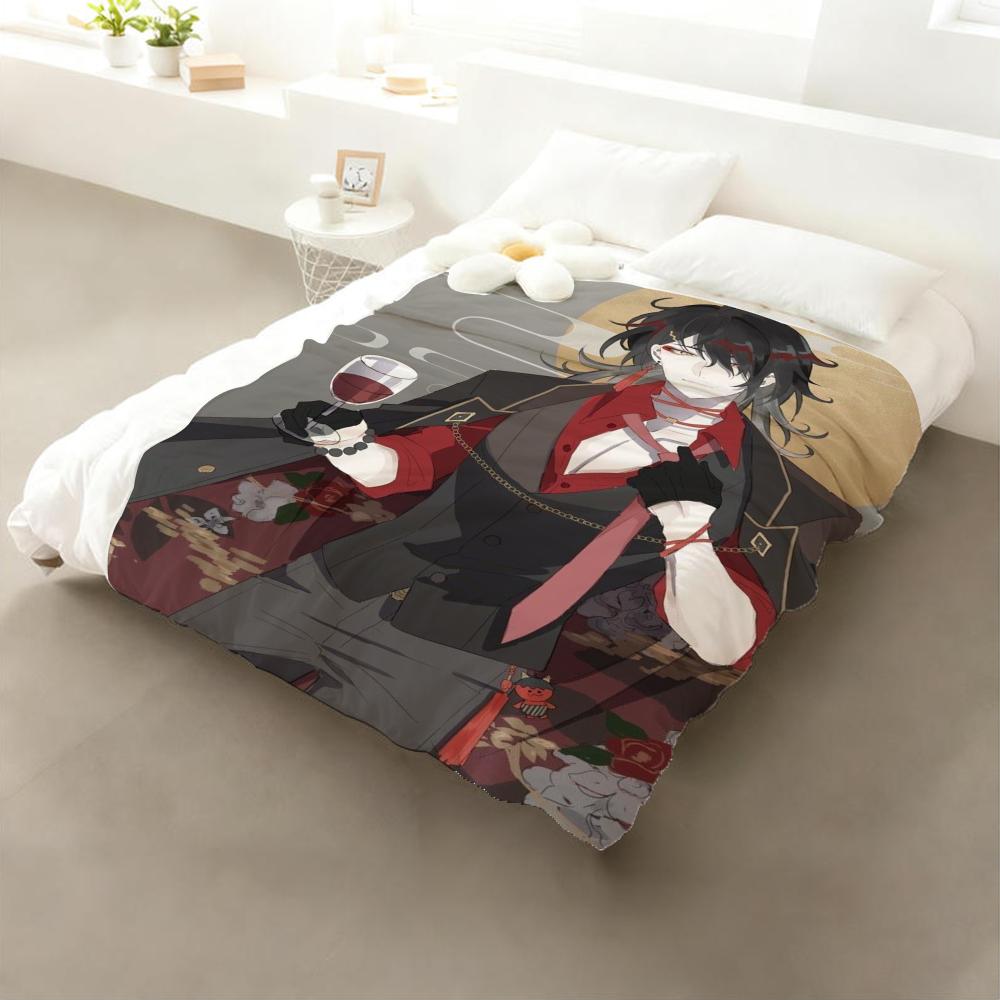 

Character Vox Akuma Throw Flannel Throw Blanket: Soft Kid-Friendly Warm Anti-Static All Season Washable Couch Bed Home 75x90cm