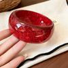 Smudging Aurora Dopamine Bangle Resin Retro Hand Ring Vintage Women Wide Bracelet  Gift