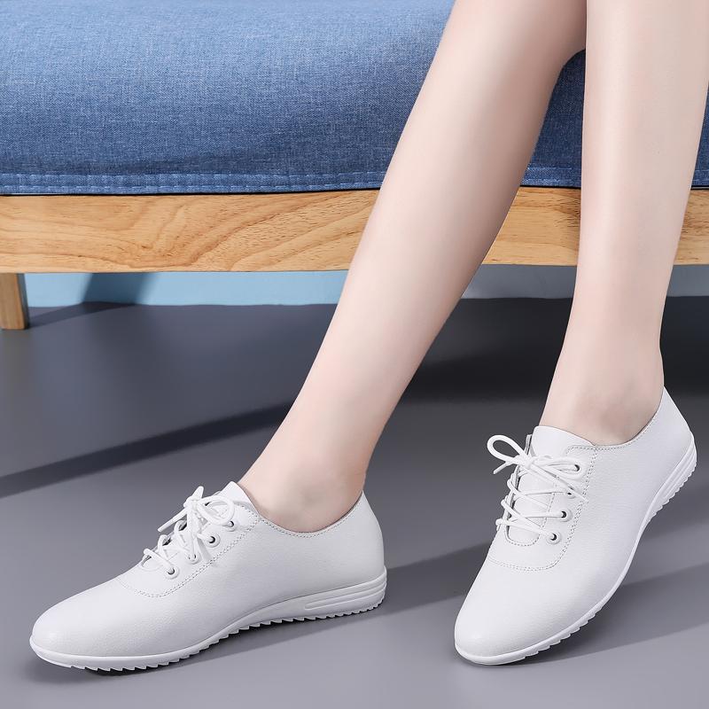 

Женская обувь. Удобные оксфорды для вождения. Повседневная дышащая обувь на плоской подошве для девочек. EU: 38 белый