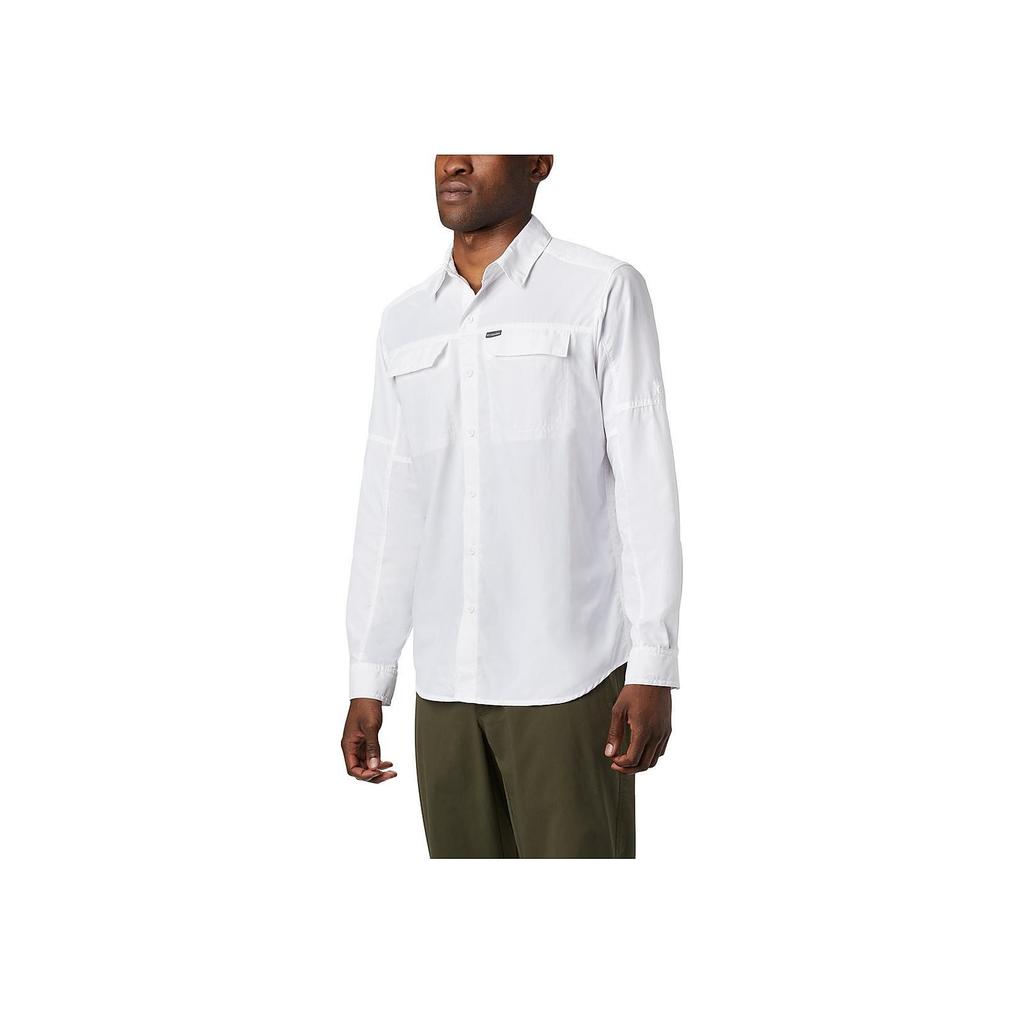 Columbia Solid Color UV Protection Quick-Dry Long Sleeve Shirt Men shirts White AE0651-100