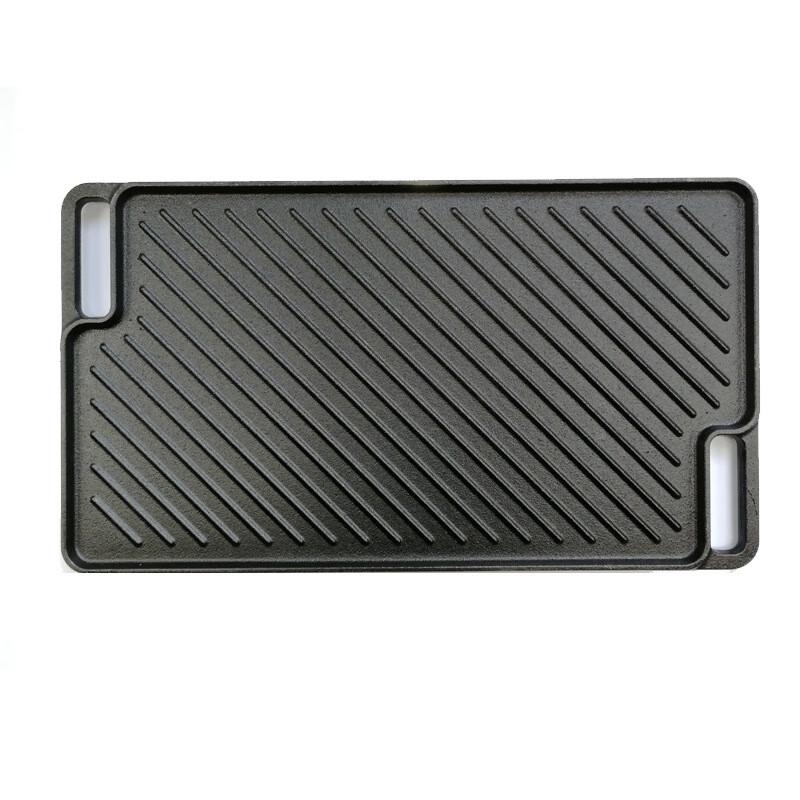 ZISIZ Rectangular Cast Iron Teppanyaki Grill Pan