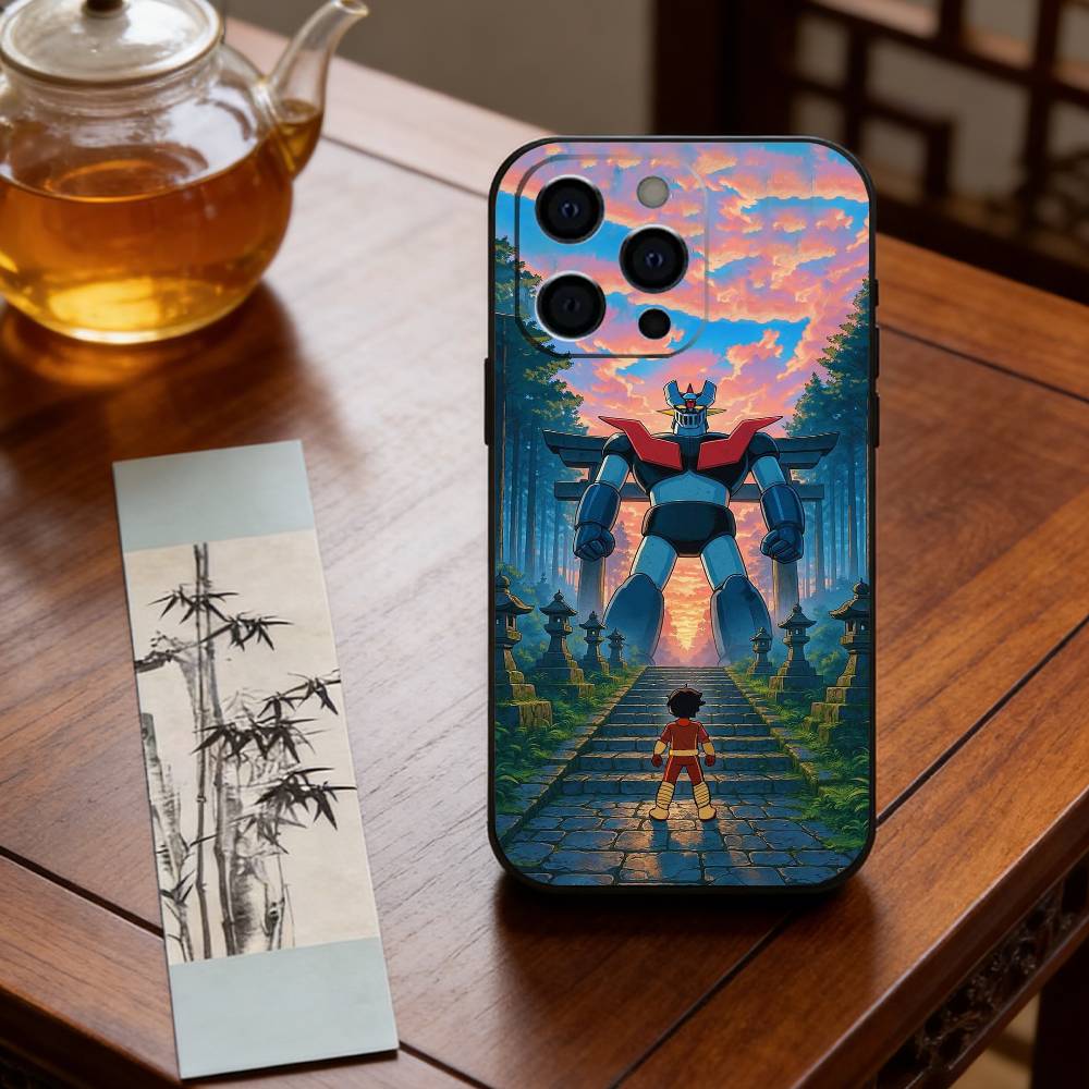 Anime M-Mado K-King Granzort Phone Case For iPhone 17, 16,15,14,13,12,11 Plus,Pro Max, Others Soft Black Cover