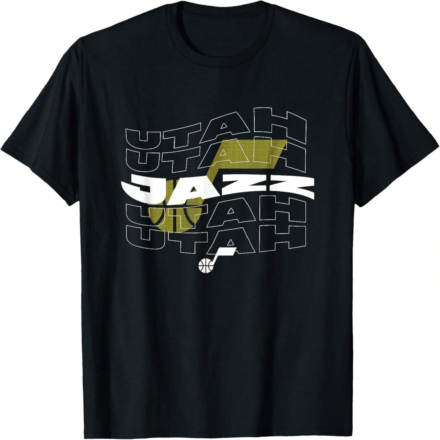 Utah Jazz Wave Outline Team Logo T-Shirt S разноцветный