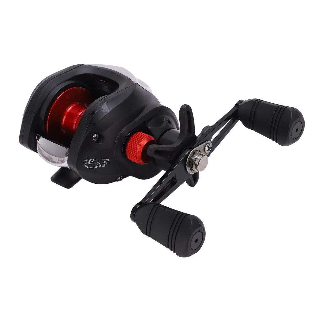 Waterproof Drag Casting Reel with Magnetic Double Sealed Bearings for Outdoor Use 17.6LB Brake, 18+1BB
